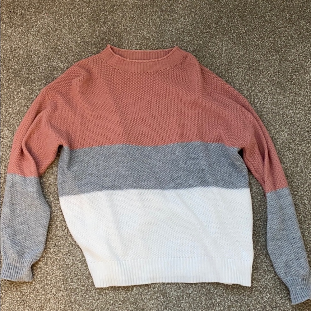 Color block sweater